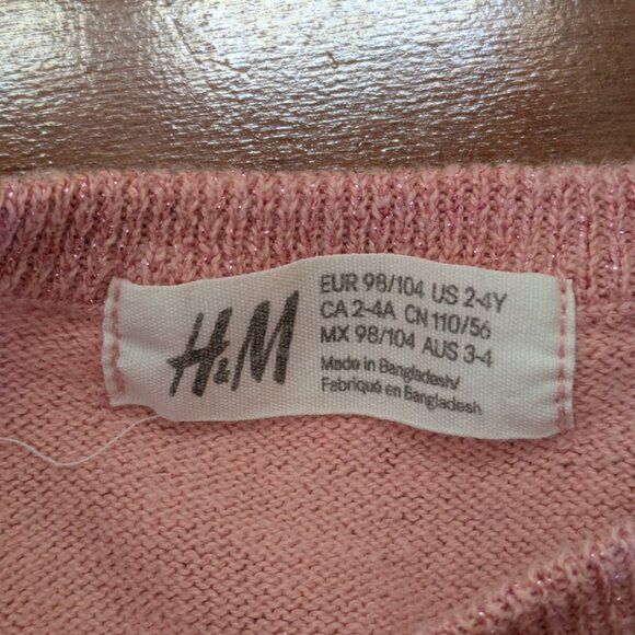H&M Sparkly Pink Dress (2T) - Picture 4 of 4